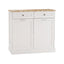 Two Drawers and Two-Compartment Tilt-Out Trash Cabinet Kitchen Trash Cabinet-White - Korvel