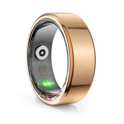 Smart Ring Blood Pressure Sleep Monitoring Waterproof Sports Fitness Tracker Military Grades Titanium Steel Shell SmartRing - Korvel