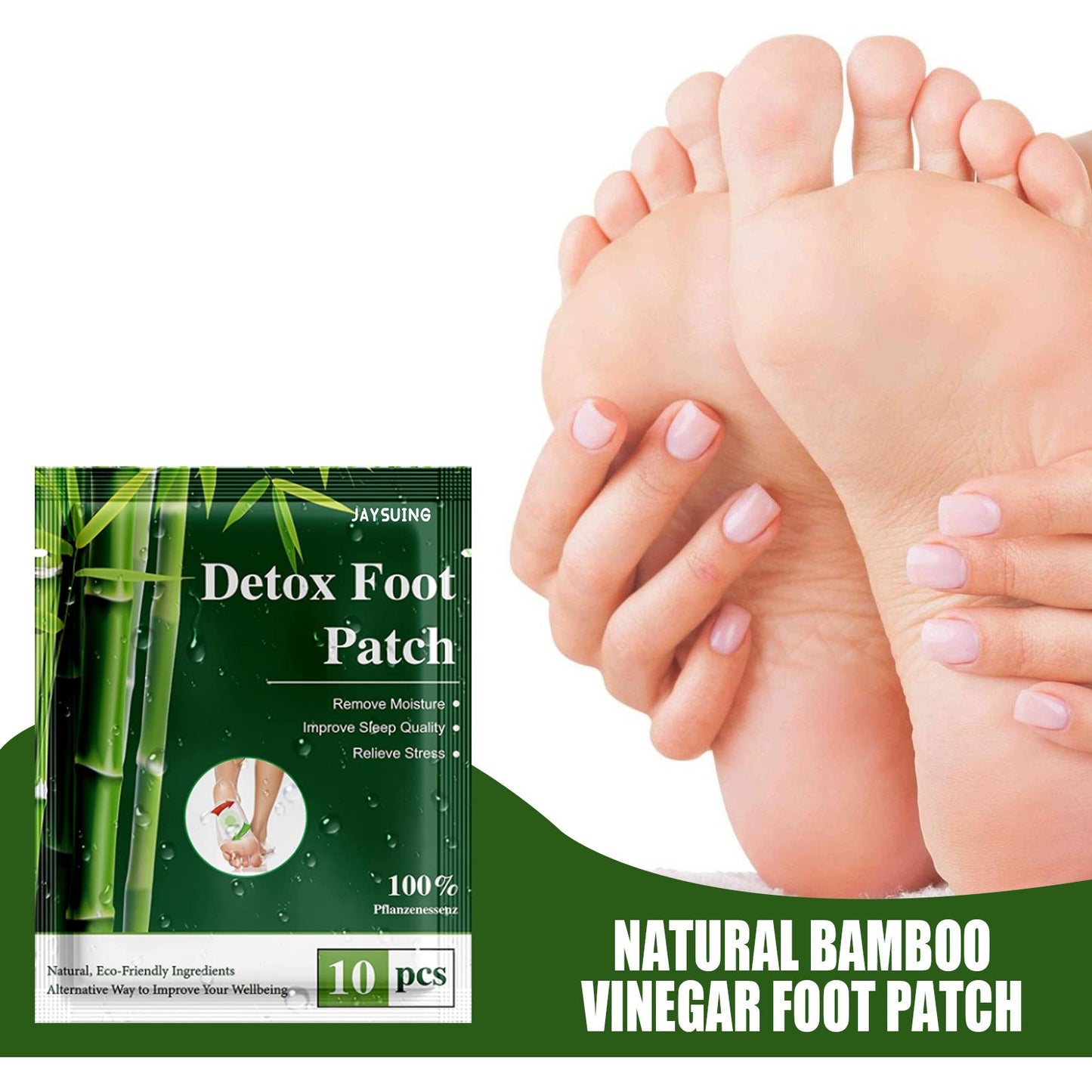 Patch de soulagement pour les pieds au vinaigre de bambou pour confort et soin