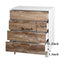 Wooden Tall 4 Drawer Dresser,Chest of Drawers with 4 Metal Legs, Anti-Tipping Device for Bedroom,Living Room - Korvel