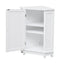 Modern White Triangle Corner Bathroom Cabinet with Adjustable Shelf