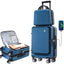 Carry-on Luggage 20 Inch Front Open Luggage Lightweight Suitcase with Front Pocket and USB Port, 1 Portable Carrying Case - Korvel