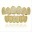 Hip hop braces with copper zircon micro inlaid with real gold Halloween teeth decoration exaggerated hiphopgrills - Korvel