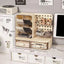 Premium Desk Organizer with Hook Drawer and Card Display Stand