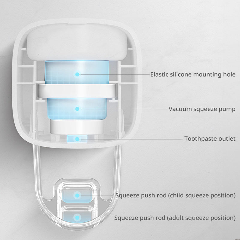 Wall-Mounted Automatic Toothpaste Dispenser for All Ages