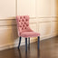 High-end Tufted Solid Wood Contemporary Velvet Upholstered Dining Chair with Wood Legs Nailhead Trim 2-Pcs Set Pink - Korvel
