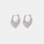 Leaf patchwork heart-shaped earrings with a niche design and titanium steel earrings - Korvel
