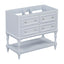 Meuble de salle de bain bleu de 36" avec 4 tiroirs