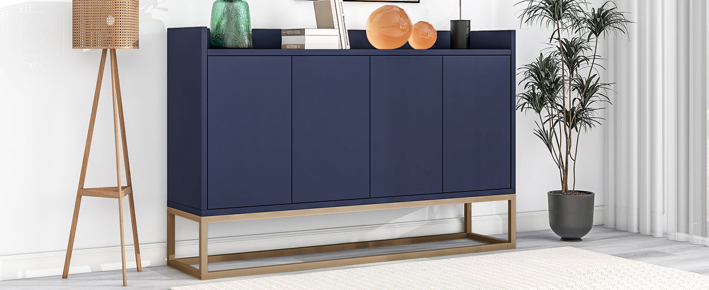 TREXM Modern Sideboard Elegant Buffet Cabinet with Large Storage Space for Dining Room, Entryway (Navy) - Korvel