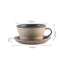 Juego de Taza de Café y Plato de Cerámica Artesanal Gruesa