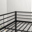 Metal Bunk Bed Full Over Full Bunk Bed Frame with Safety Guard Rails Heavy Duty Space-Saving Design Easy Assembly Black - Korvel