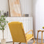 Rocking Chair Upholstered Fabric Rocking Armchair Indoor with High Backrest Glider Chairs and Lumbar Pillow for Living Room - Korvel