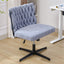 Armless Office Desk Chair No Wheels BLUE - Korvel