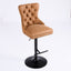 Vintage PU rotating bar stool, seat height adjustable from 25-33 inches, modern bar stool (orange, 2-piece set) - Korvel