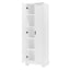 Storage Cabinet with Two Doors for Bathroom, Office, Adjustable Shelf, MDF Board, White - Korvel