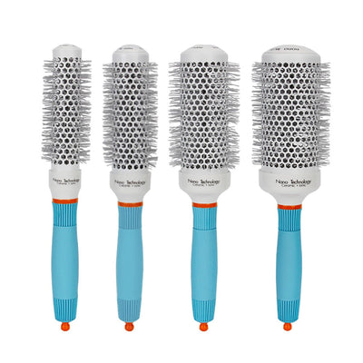 Professional Round Blue Hair Brush Ceramic Ion Hairbrush Comb Fashion Salon Hair Styling Tools - Korvel