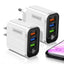 3USB-2.1A Multi Port Mobile Phone Charger Smart Travel Charging Head - Korvel