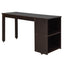 Low Study Full Loft Bed with Cabinet Shelves and Rolling Portable Desk Multiple Functions Bed- Espresso - Korvel