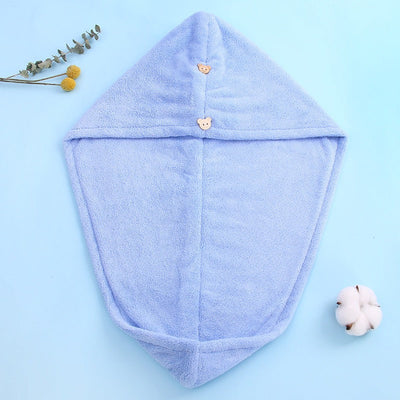 Premium Coral Velvet Quick Drying Hair Towel & Shower Cap