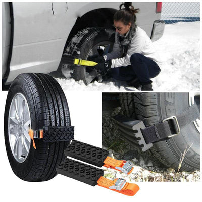 Vehemo Anti-Skid Tire Chains - 2PCS Rubber Nylon Set