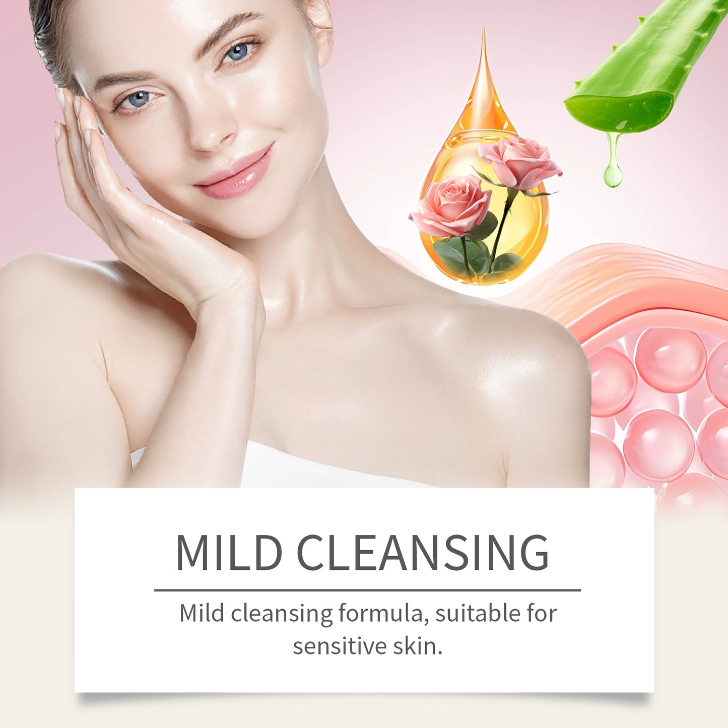 Rose Bath Mineral Salt, Bathe Skin, Clean Surface Scales, Moisturize Skin Care - Korvel