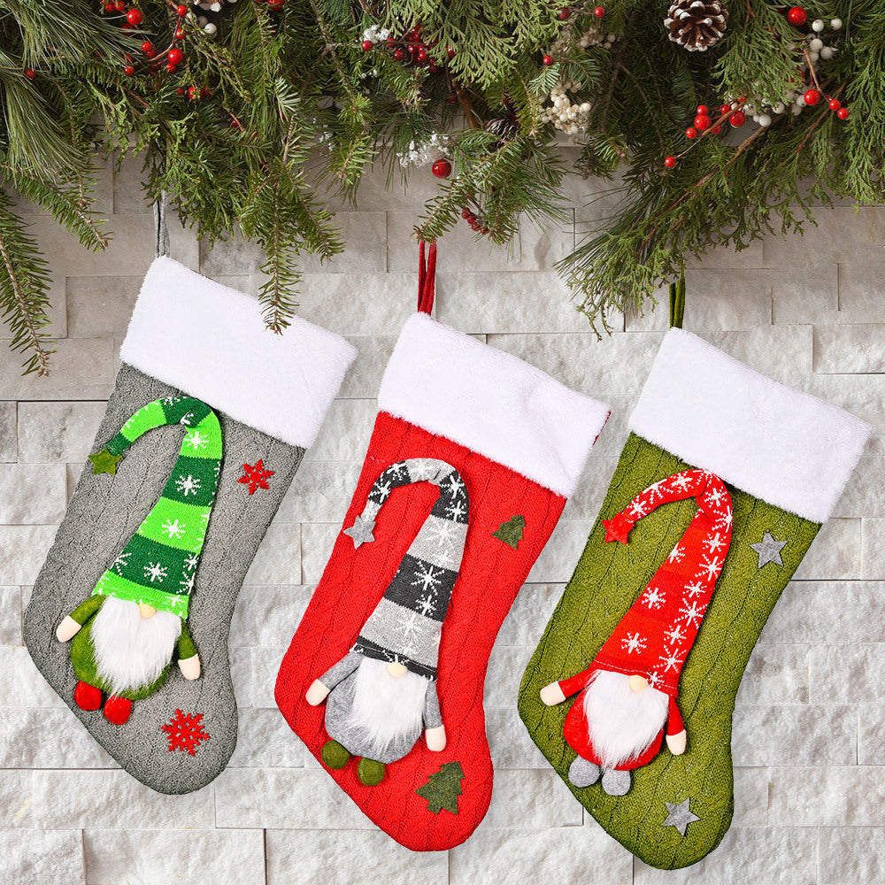 Chaussettes de Noël en tricot Rudolf pour une décoration festive