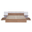 Queen Size Platform Bed with Headboard and Storage, Natural