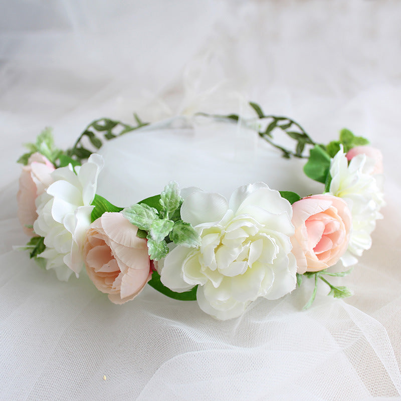 Accesorio para el cabello de guirnalda de flores hecha a mano para bodas