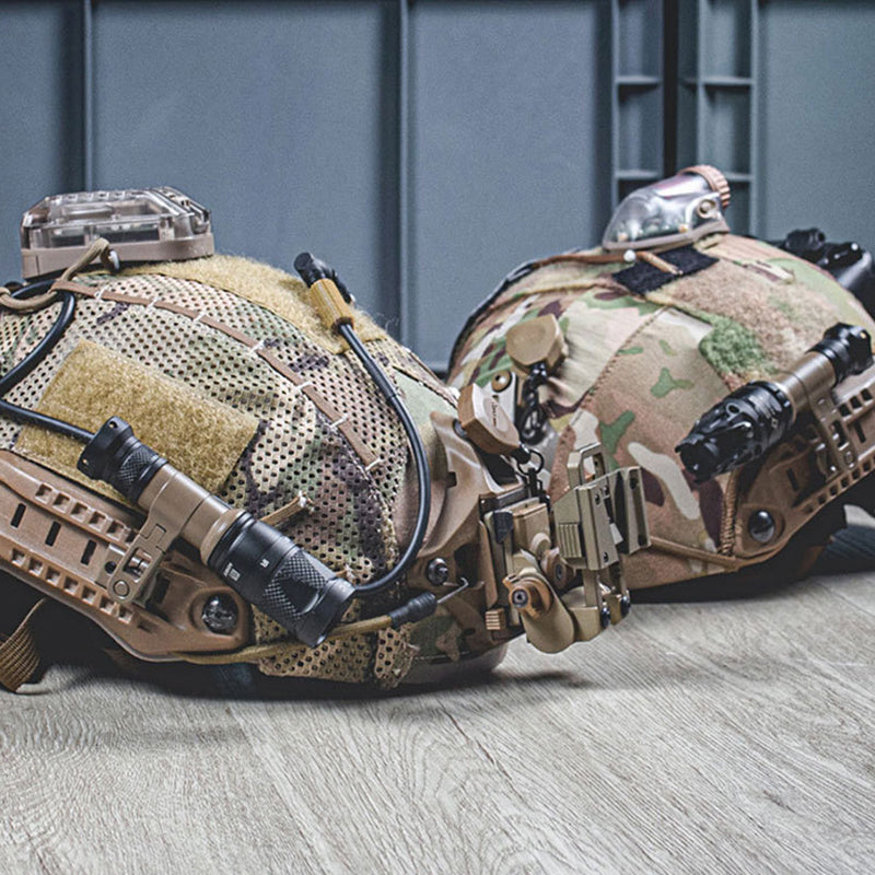 New SS M-AX tactical helmet headlamp stand. Rotating base for night vision flashlights. Durable gun - mounted lighting gear. - Korvel