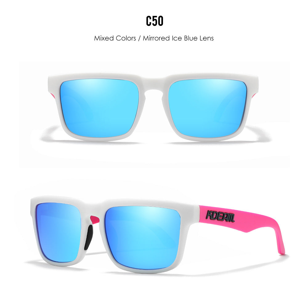 Classic polarized sunglasses for men and women ultra light driving glasses colorful real film sunglasses - Korvel