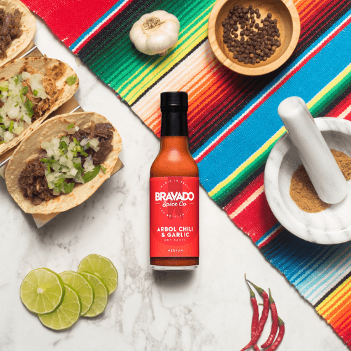 Garlic & Árbol Hot Sauce – Smoky Chili & Garlic Blend, Medium Heat, 5 oz