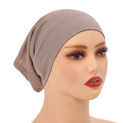 High-Quality Solid Color Silk-Cotton Lining Cap Women's Fashion Simple Versatile Wide-Brimmed Hat - Korvel