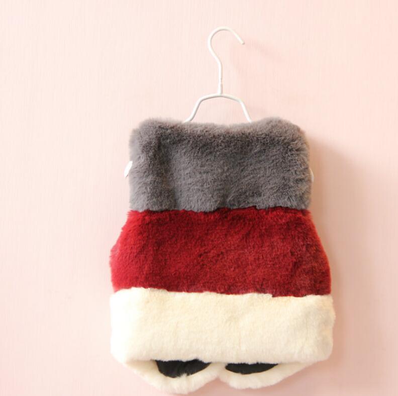 Melario Outerwear&Coats New autumn Winter Fashion Thick Warm Faux Fur Vest cute V-Neck Fur Patchwork Vest Girls clothes - Korvel