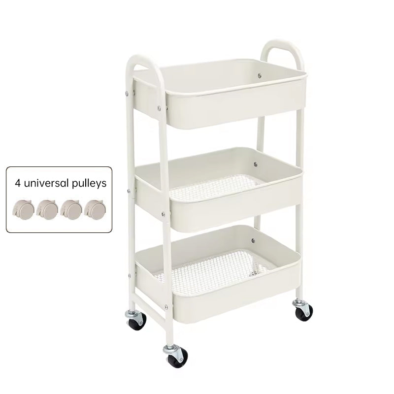 3 - tier rolling metal utility cart with wheels. Multifunctional, for kitchen, etc. Model: FRUTA - 001 1690 2090 - Korvel