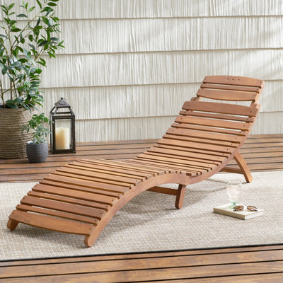 LAHAINA WOOD FOLDABLE CHAISE LOUNGE - Korvel