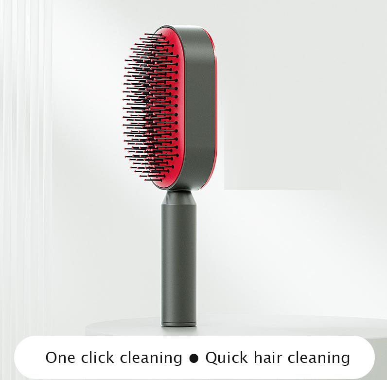 Pressing type cleaning design air cushion comb for women's long hair, specialized airbag massage comb, household hair comb - Korvel