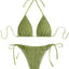 Stylish Lace-Up Neck Bikini Swimsuit for Women