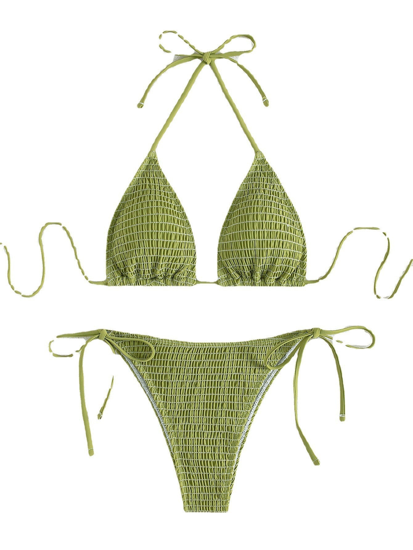 Stylish Lace-Up Neck Bikini Swimsuit for Women