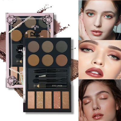 Paleta de Polvo de Sombra de Ojos y Cejas Premium