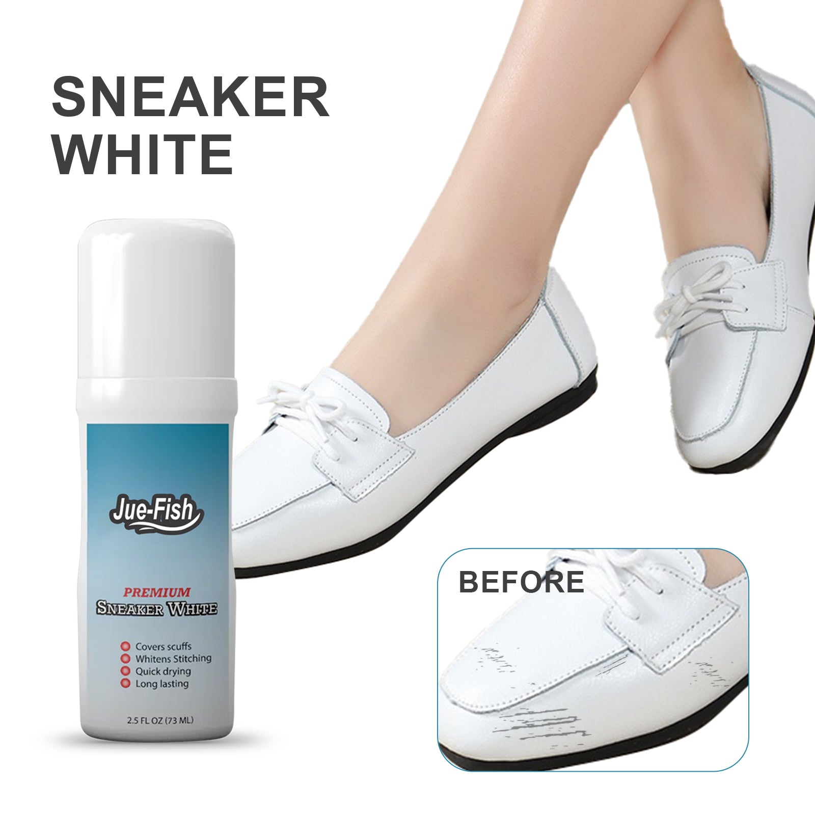 Shoe Brightening Cleaner, Remove Yellow Edge Decontamination Cleaning Whitening Small White Shoes Cleaning Shoeshine Agent - Korvel