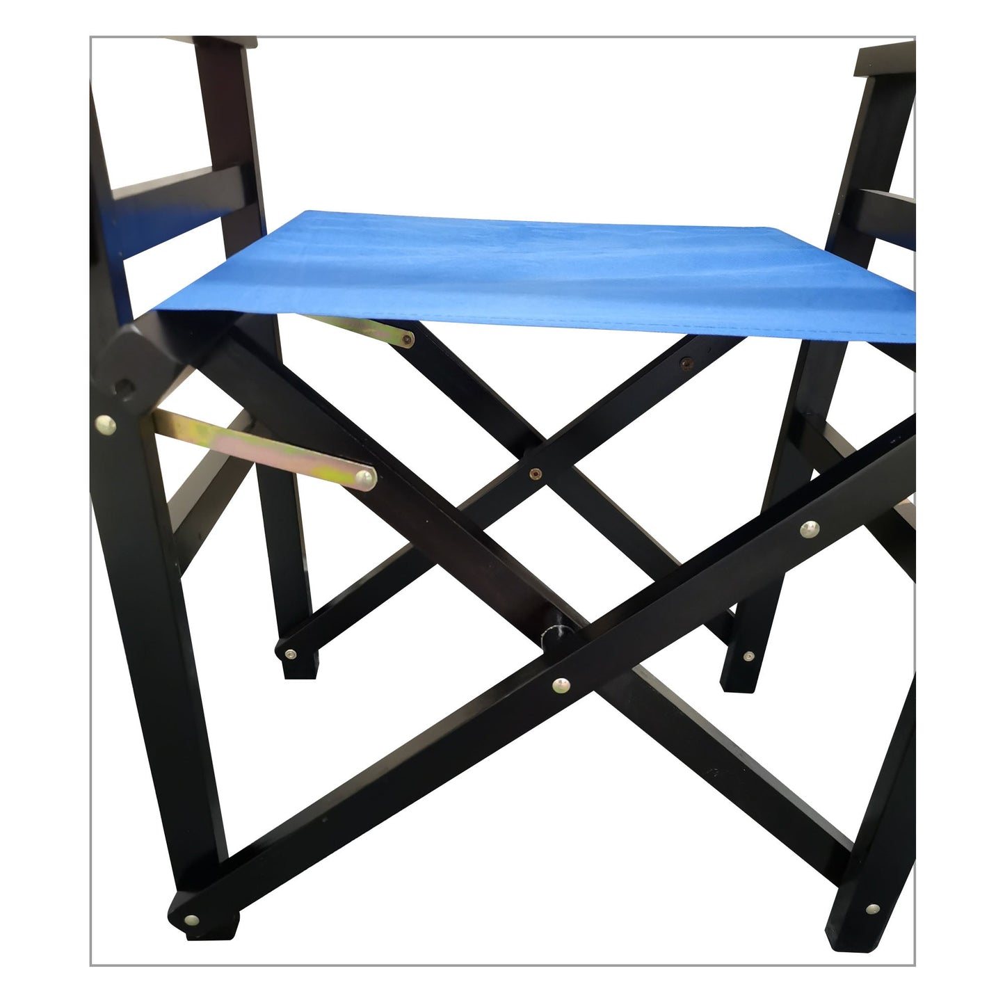 Folding Chair Wooden Director Chair Canvas Folding Chair Folding Chair 2pcs/set populus + Canvas (Color : Blue) - Korvel