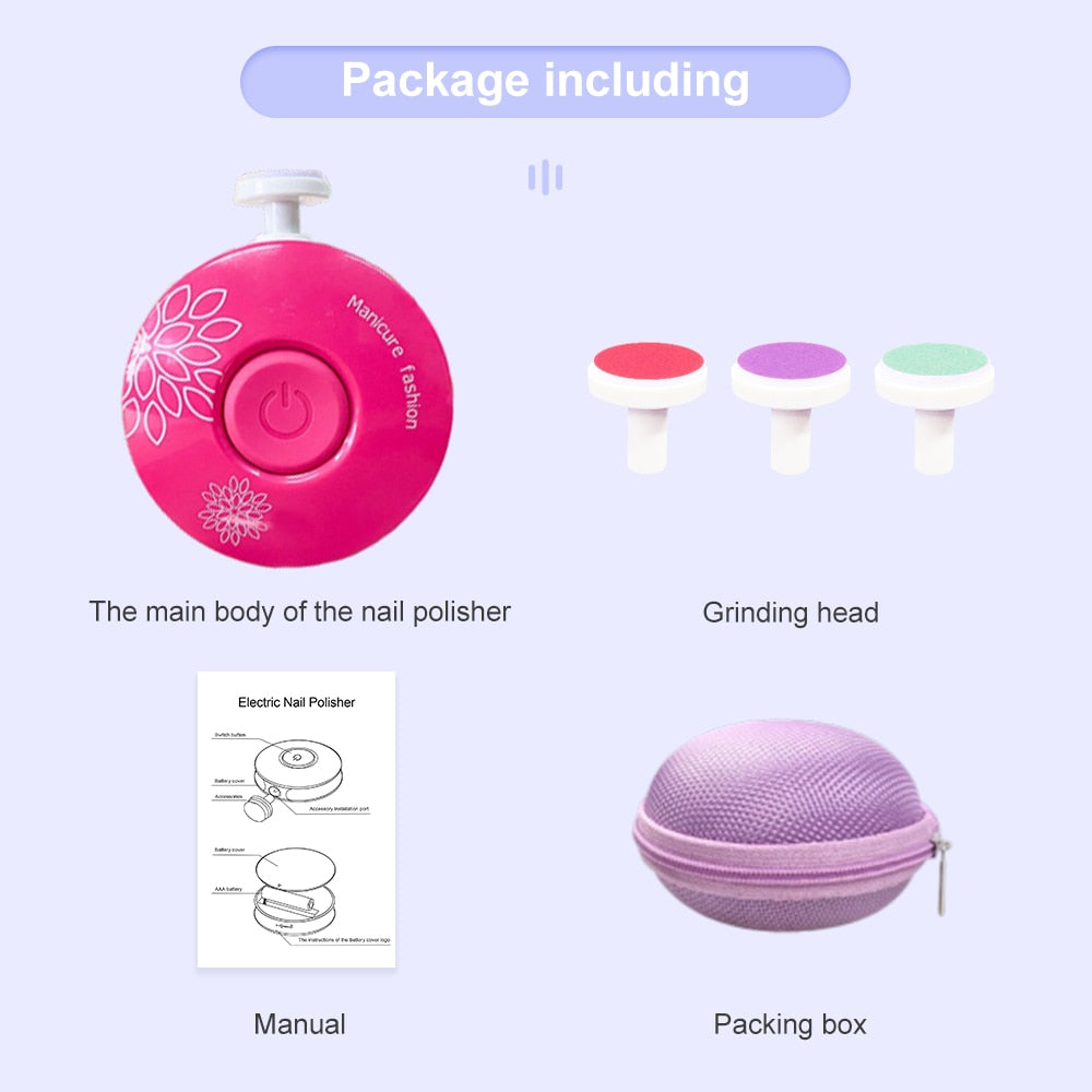 ELERA New Baby Electric Nail Trimmer Kid Nail Polisher Tool Baby Care Kit Manicure Set Easy To Trim Nail Clippers For Newborn - Korvel