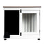 Elegant Doodle Dog Crate with Dual Doors - White