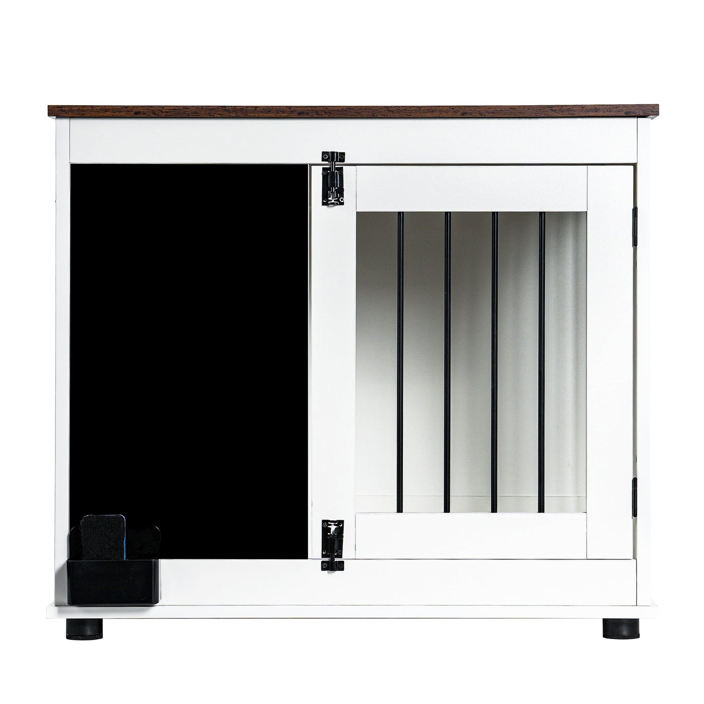 Elegant Doodle Dog Crate with Dual Doors - White
