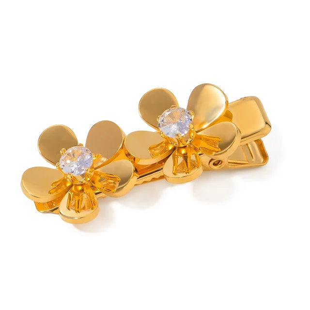Stainless steel shell hair clip with bangs, high-end feel, ins metal hair accessories, broken hair clip at the back of the head - Korvel