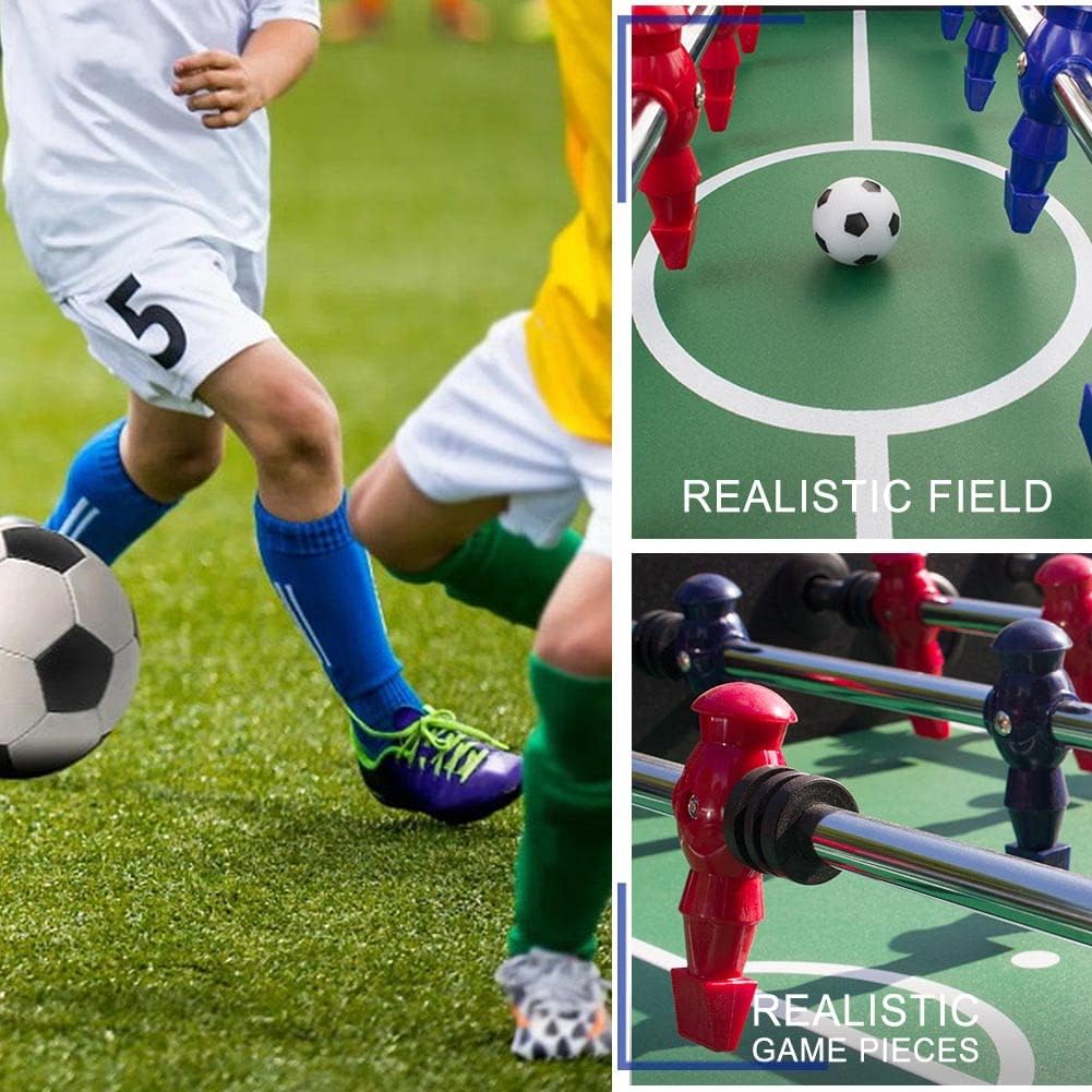 Table Soccer Arcade Game: Table Soccer Table - A match sized soccer table with 2 balls and 2 beverage racks - Korvel