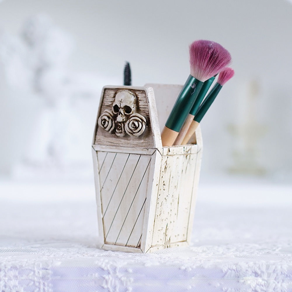 Flower Skeleton Makeup Brush Storage Box