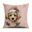 Pink Dog Christmas Snowman Pillow Cover Amazon Home Sofa Cushion Cover Holiday Pillow - Korvel
