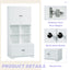Elegant 4-Door Bathroom Storage Cabinet with Adjustable Shelves