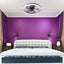 Dimmable LED Ceiling Fan with Modern Design in Purple